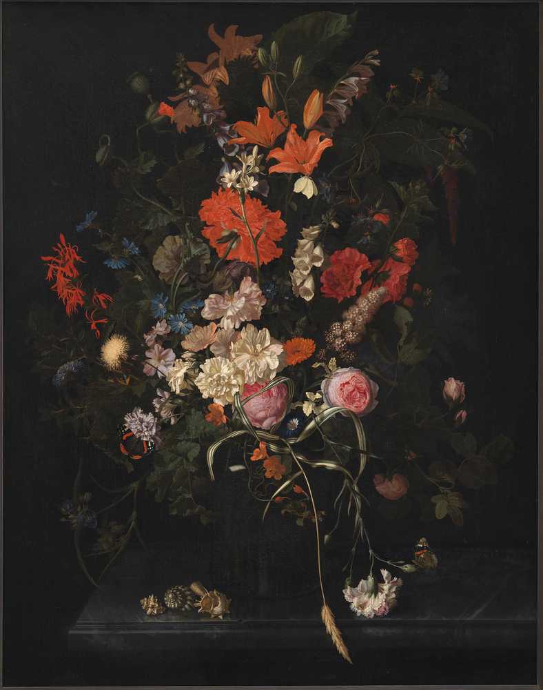 Blomsterbuket i et glas