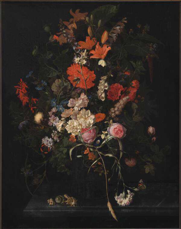 Blomsterbuket i et glas