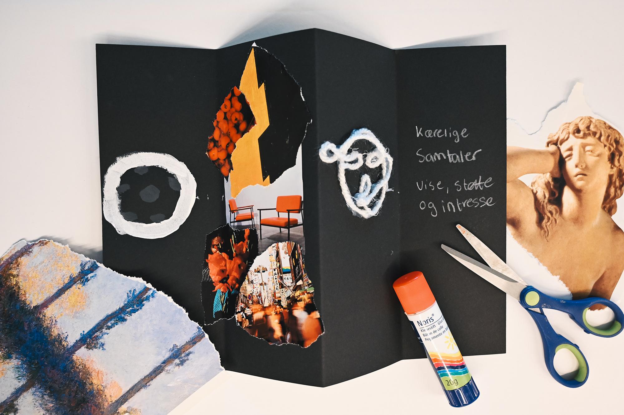 Foldet portræt - fragmenter af en person