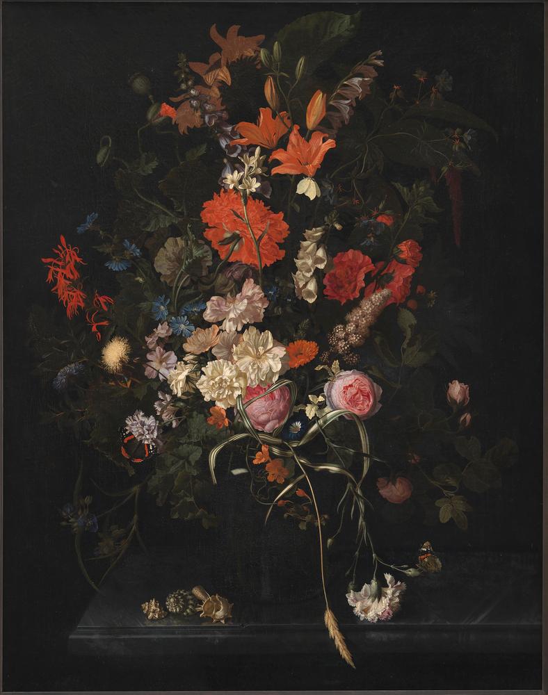 Blomsterbuket i et glas