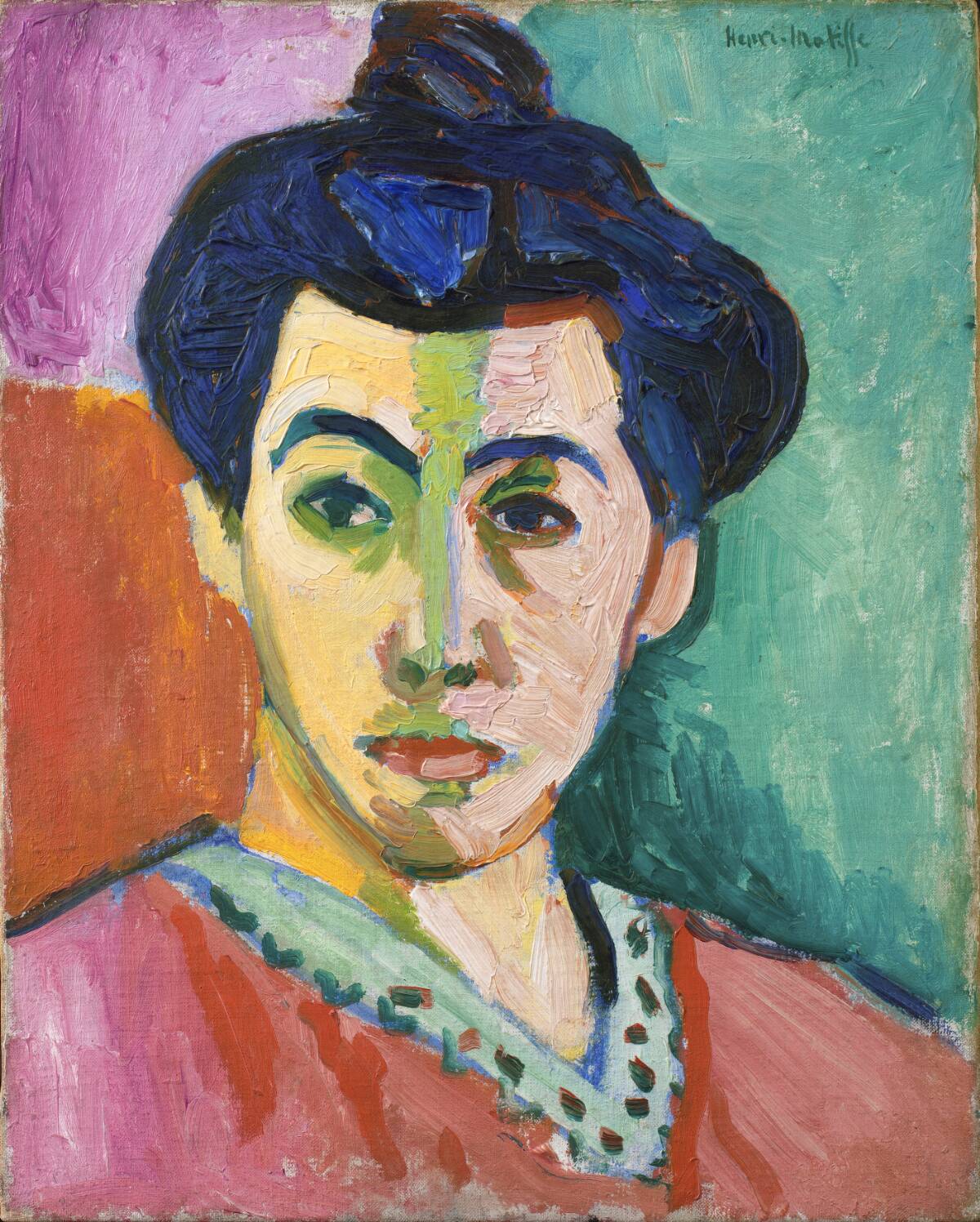 Portræt af Madame Matisse. Den grønne stribe